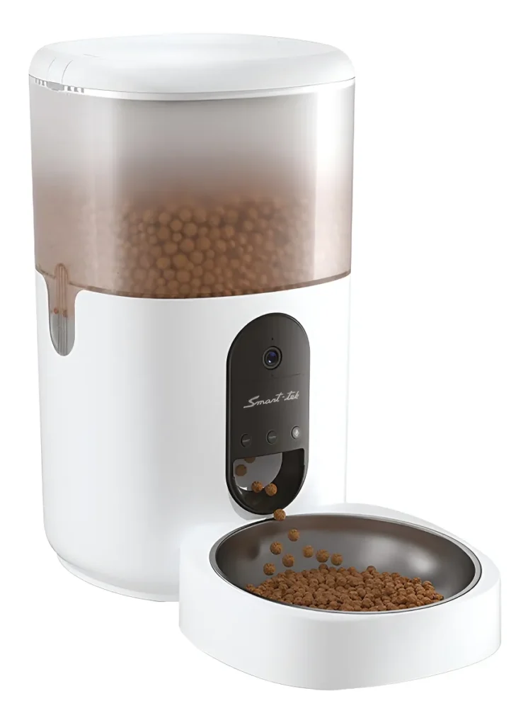 comederos automáticos Smart-Tek PF-200 (4 L, Wi-Fi + cámara + pilas)
